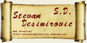 Stevan Desimirović vizit kartica